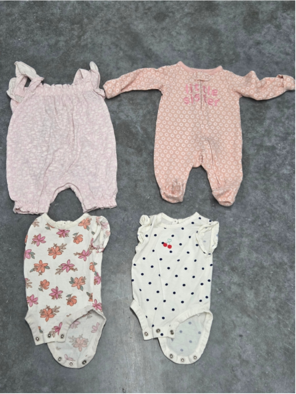 Baby Girls Clothes Lot of 4 Size Newborn And O-3 M